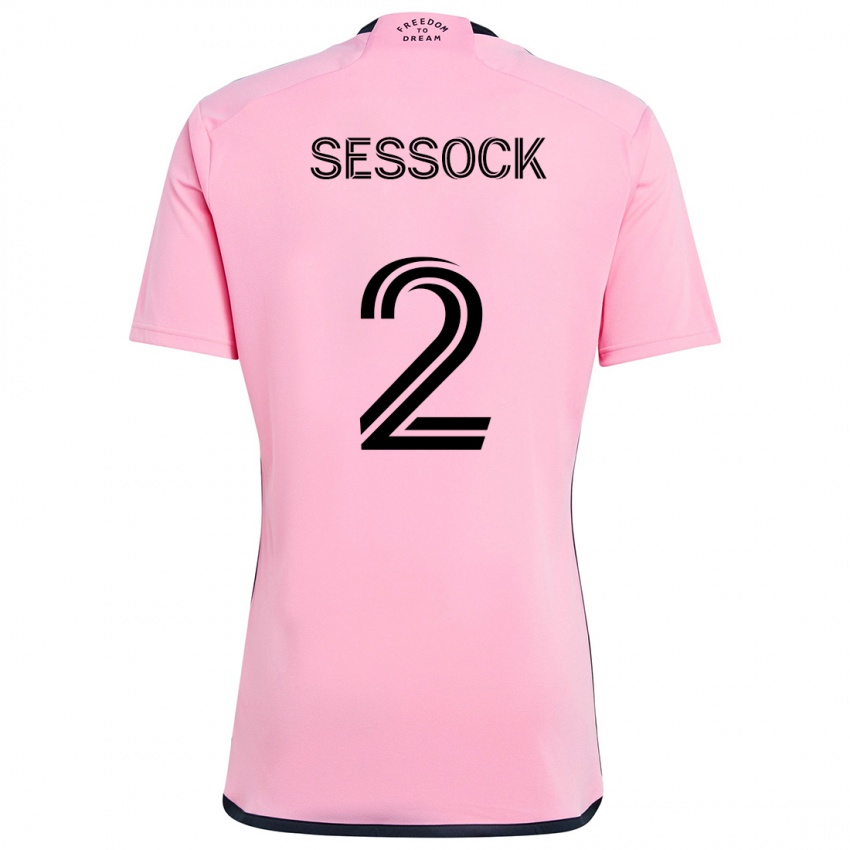 Kinder Nykolas Sessock #2 Rosa Heimtrikot Trikot 2024/25 T-Shirt Österreich