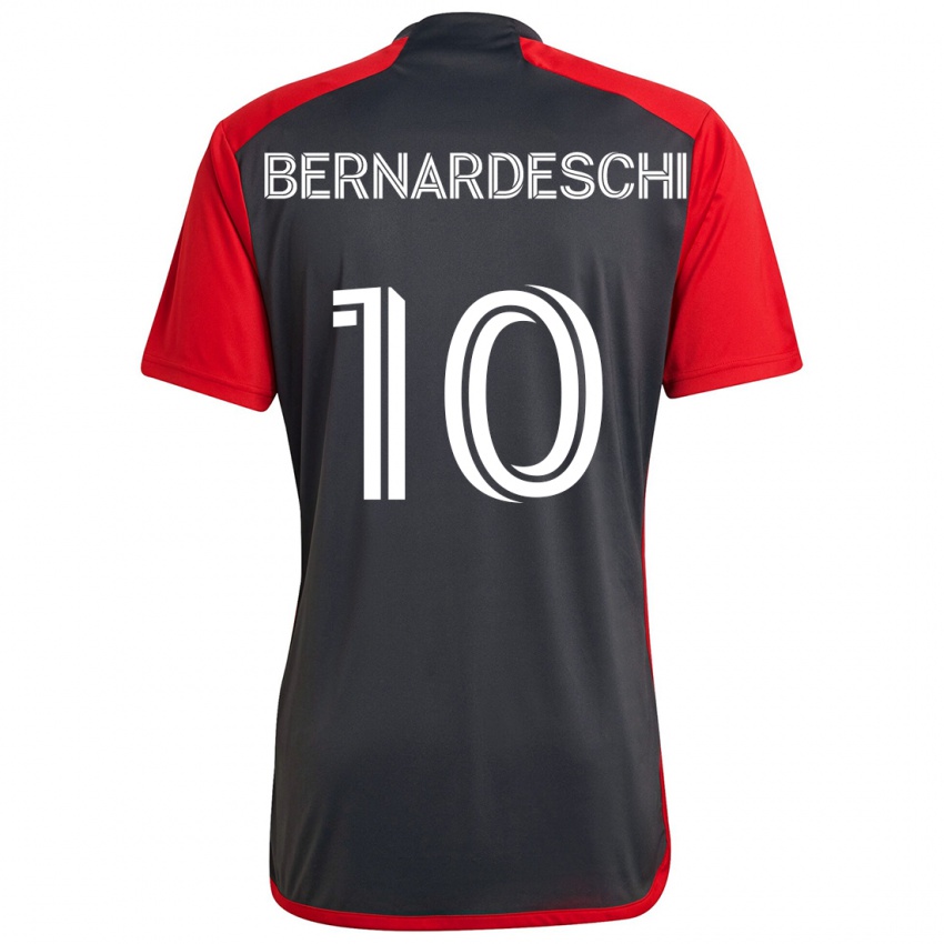 Kinder Federico Bernardeschi #10 Grau Rot Heimtrikot Trikot 2024/25 T-Shirt Österreich