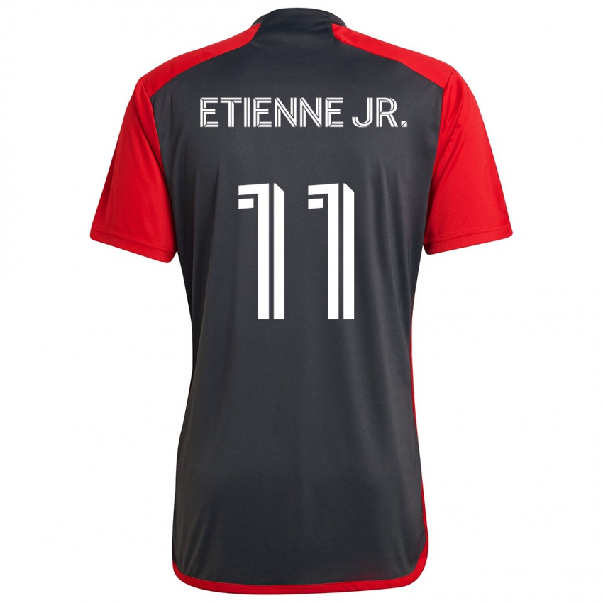 Kinder Derrick Etienne Jr. #11 Grau Rot Heimtrikot Trikot 2024/25 T-Shirt Österreich