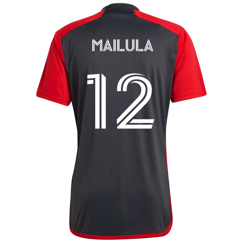 Kinder Cassius Mailula #12 Grau Rot Heimtrikot Trikot 2024/25 T-Shirt Österreich