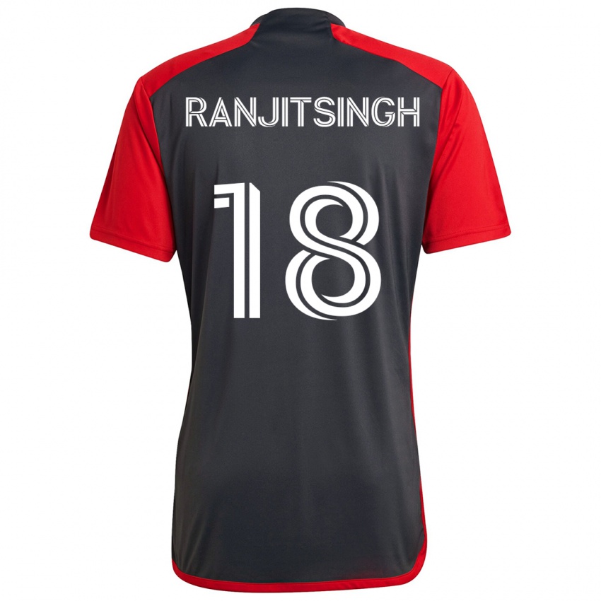 Kinder Greg Ranjitsingh #18 Grau Rot Heimtrikot Trikot 2024/25 T-Shirt Österreich