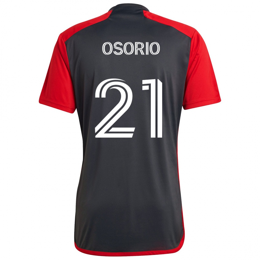 Kinder Jonathan Osorio #21 Grau Rot Heimtrikot Trikot 2024/25 T-Shirt Österreich