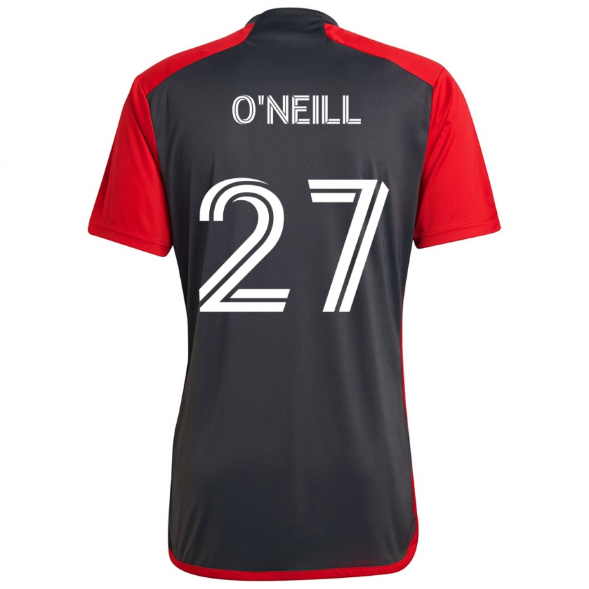 Kinder Shane O'neill #27 Grau Rot Heimtrikot Trikot 2024/25 T-Shirt Österreich