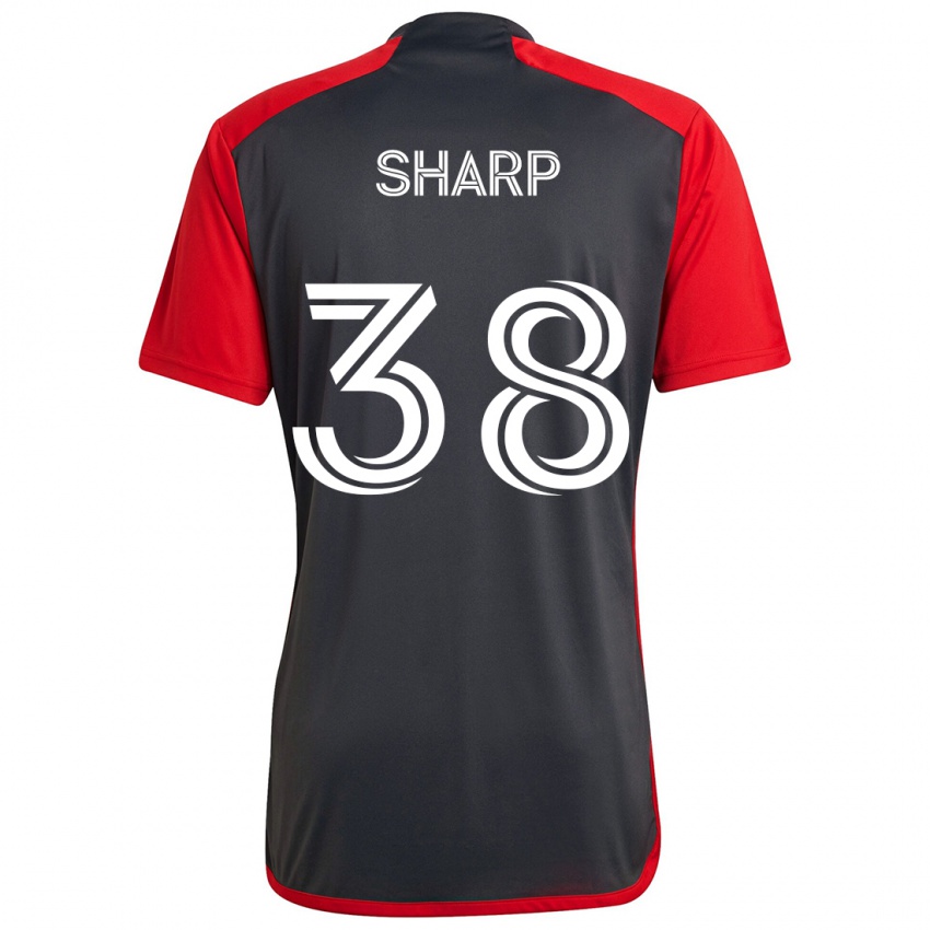 Kinder Charlie Sharp #38 Grau Rot Heimtrikot Trikot 2024/25 T-Shirt Österreich