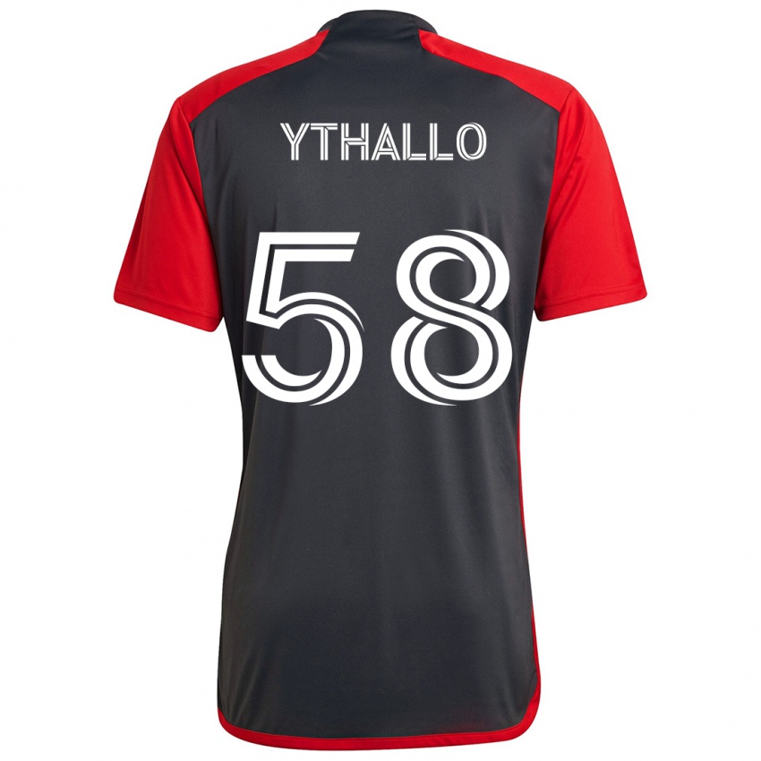 Kinder Ythallo #58 Grau Rot Heimtrikot Trikot 2024/25 T-Shirt Österreich