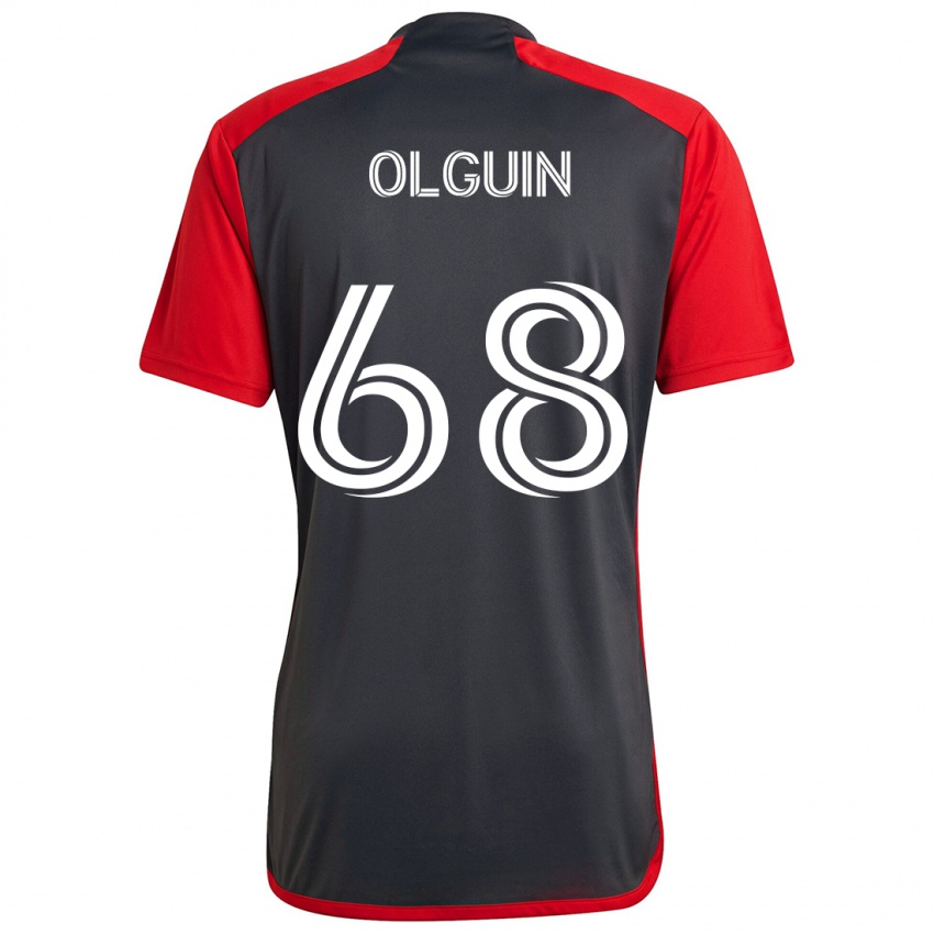 Kinder Lucas Olguin #68 Grau Rot Heimtrikot Trikot 2024/25 T-Shirt Österreich