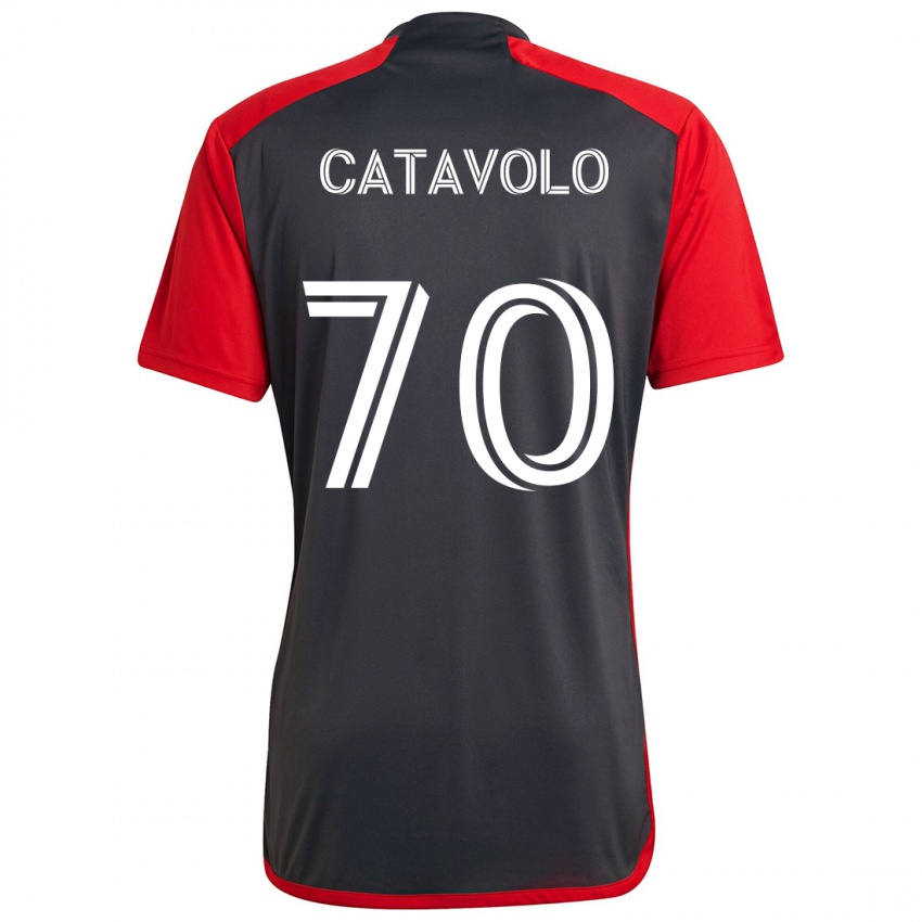 Kinder Matthew Catavolo #70 Grau Rot Heimtrikot Trikot 2024/25 T-Shirt Österreich