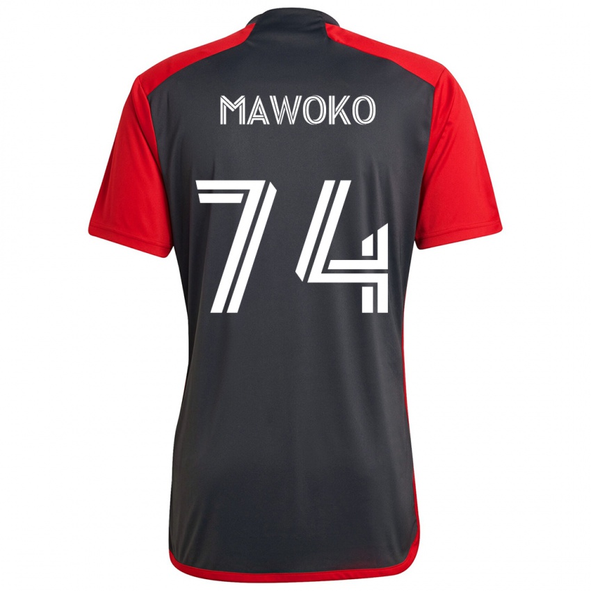 Kinder Kundai Mawoko #74 Grau Rot Heimtrikot Trikot 2024/25 T-Shirt Österreich