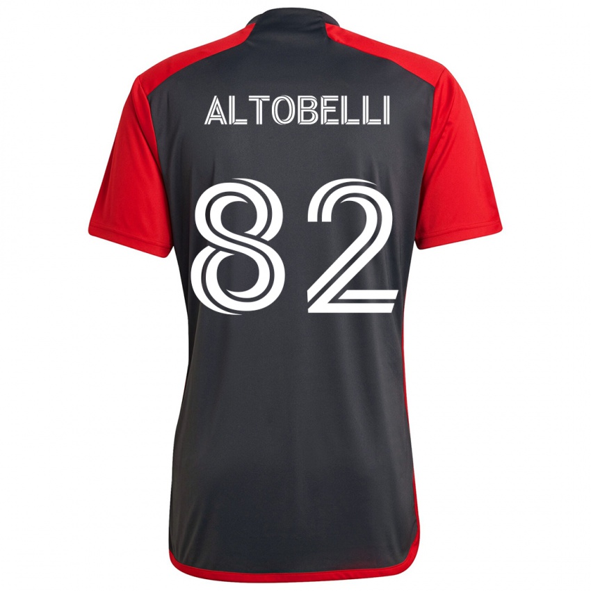 Kinder Julian Altobelli #82 Grau Rot Heimtrikot Trikot 2024/25 T-Shirt Österreich