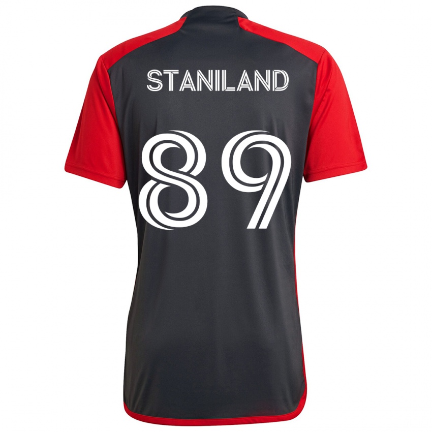 Kinder Charlie Staniland #89 Grau Rot Heimtrikot Trikot 2024/25 T-Shirt Österreich