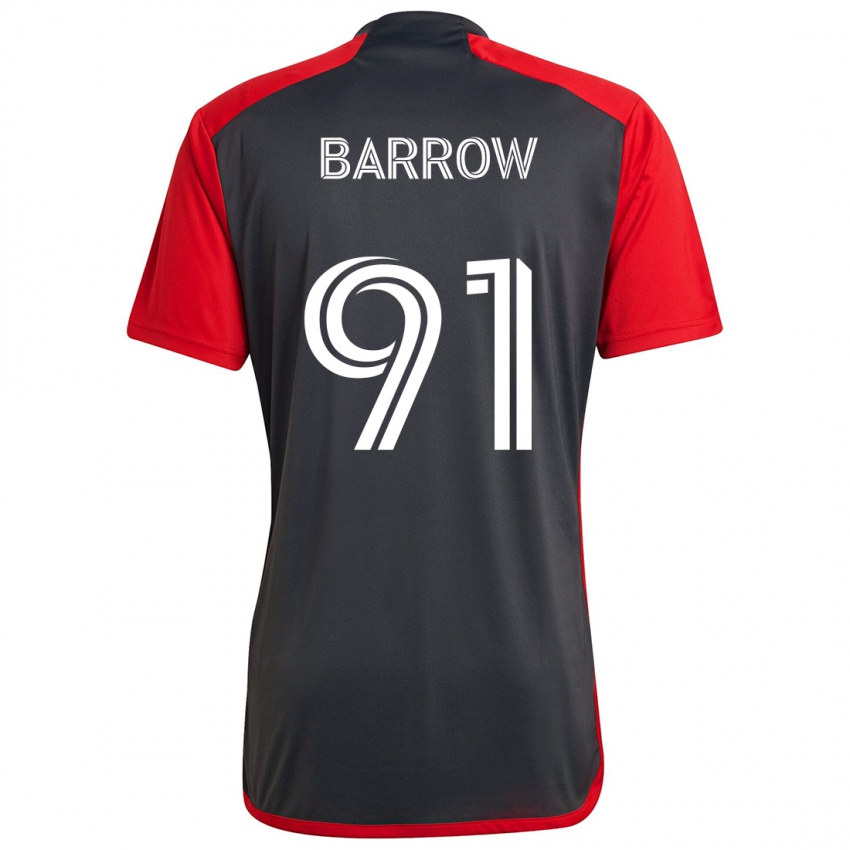 Kinder Dékwon Barrow #91 Grau Rot Heimtrikot Trikot 2024/25 T-Shirt Österreich