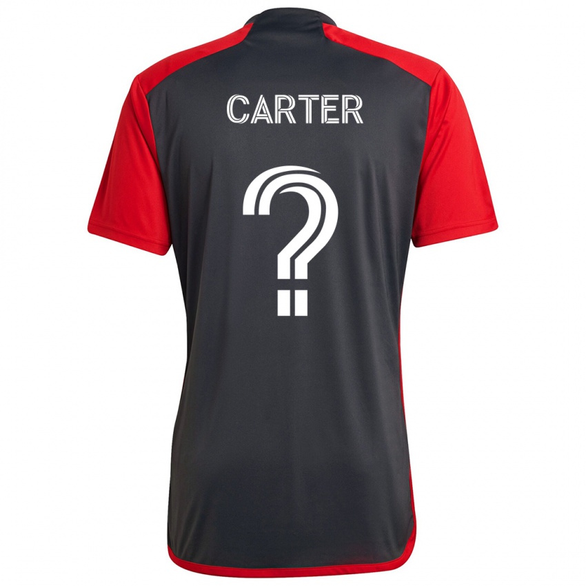 Kinder Ajahni Carter #0 Grau Rot Heimtrikot Trikot 2024/25 T-Shirt Österreich