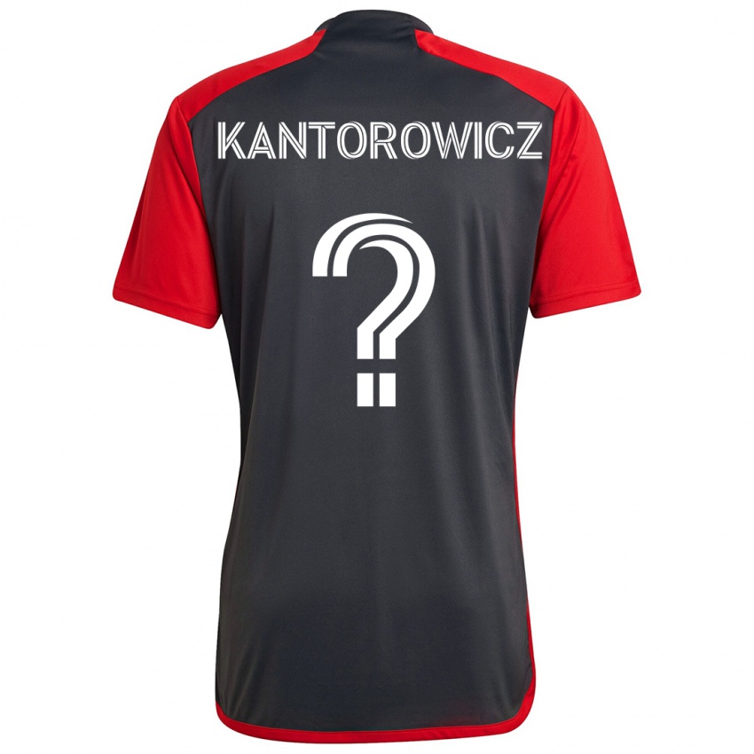 Kinder Dominic Kantorowicz #0 Grau Rot Heimtrikot Trikot 2024/25 T-Shirt Österreich