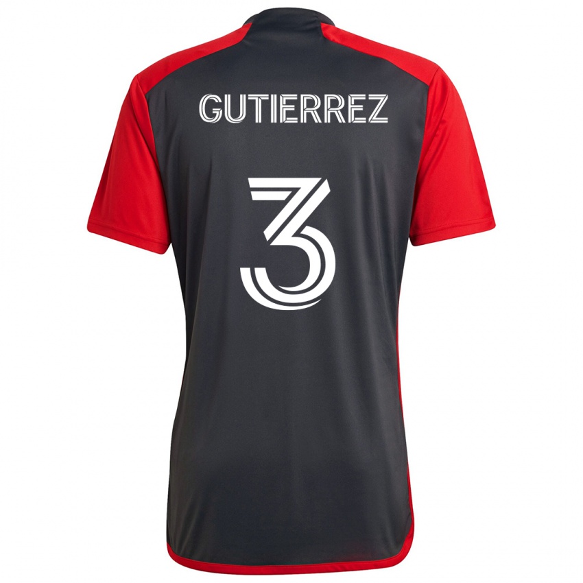 Kinder Cristián Gutiérrez #3 Grau Rot Heimtrikot Trikot 2024/25 T-Shirt Österreich