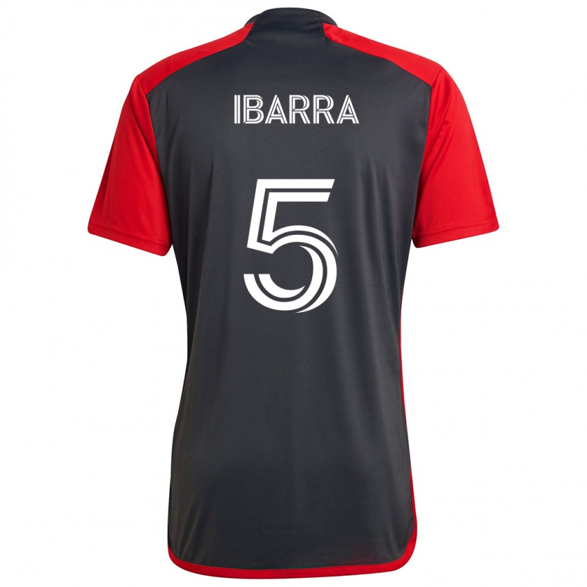 Kinder Franco Ibarra #5 Grau Rot Heimtrikot Trikot 2024/25 T-Shirt Österreich