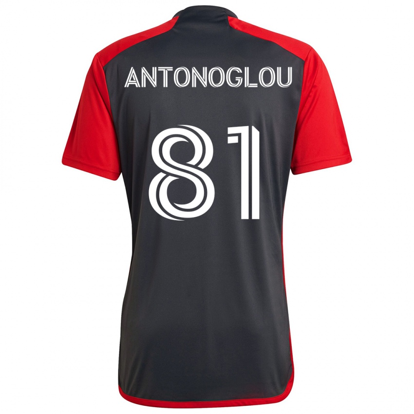 Kinder Themi Antonoglou #81 Grau Rot Heimtrikot Trikot 2024/25 T-Shirt Österreich