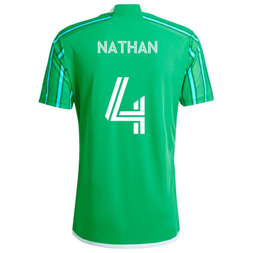 Kinder Nathan #4 Grün Weiß Heimtrikot Trikot 2024/25 T-Shirt Österreich