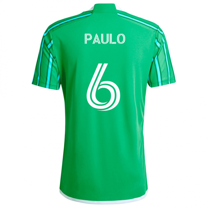 Kinder João Paulo #6 Grün Weiß Heimtrikot Trikot 2024/25 T-Shirt Österreich