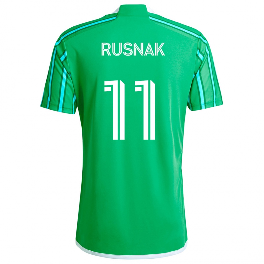 Kinder Albert Rusnák #11 Grün Weiß Heimtrikot Trikot 2024/25 T-Shirt Österreich