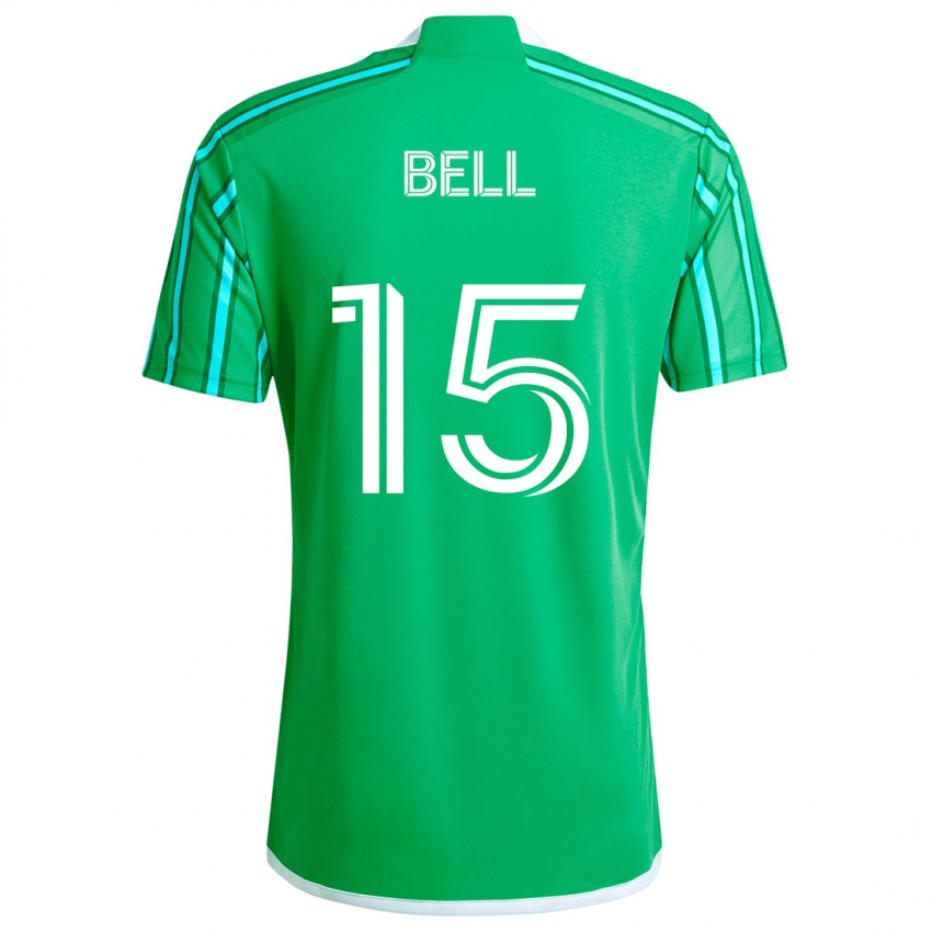 Kinder Jon Bell #15 Grün Weiß Heimtrikot Trikot 2024/25 T-Shirt Österreich