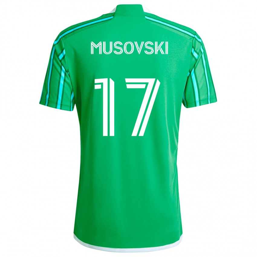 Kinder Danny Musovski #17 Grün Weiß Heimtrikot Trikot 2024/25 T-Shirt Österreich