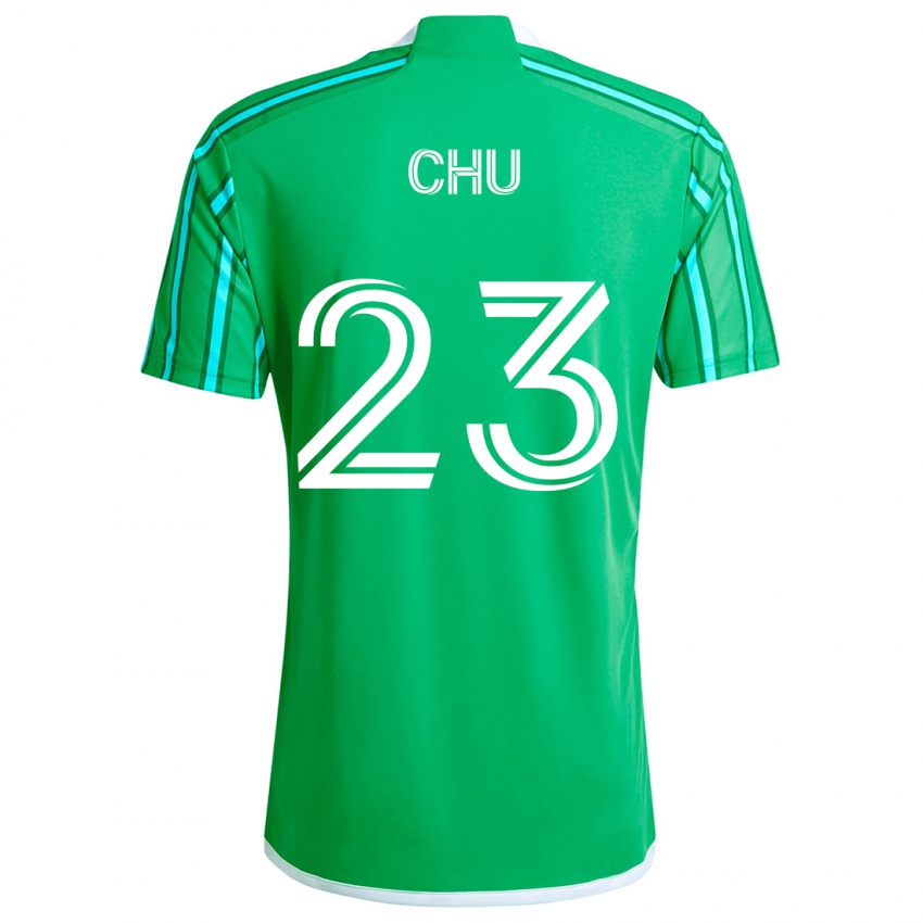 Kinder Léo Chú #23 Grün Weiß Heimtrikot Trikot 2024/25 T-Shirt Österreich