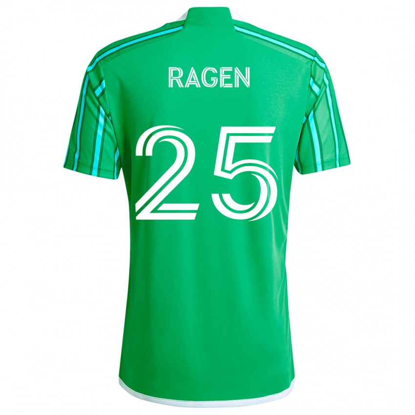 Kinder Jackson Ragen #25 Grün Weiß Heimtrikot Trikot 2024/25 T-Shirt Österreich