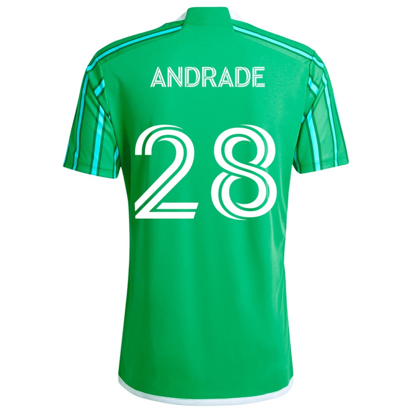 Kinder Yeimar Gómez Andrade #28 Grün Weiß Heimtrikot Trikot 2024/25 T-Shirt Österreich