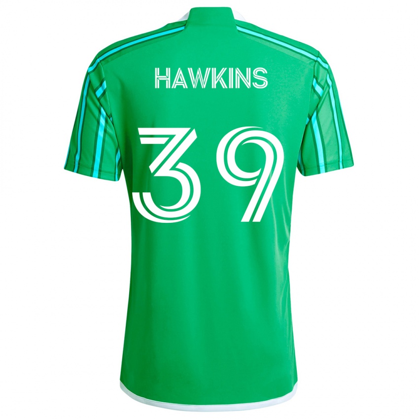 Kinder Stuart Hawkins #39 Grün Weiß Heimtrikot Trikot 2024/25 T-Shirt Österreich