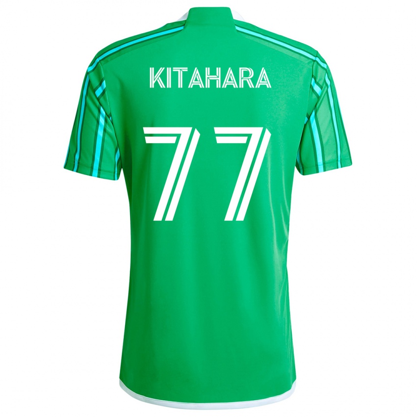 Kinder Sota Kitahara #77 Grün Weiß Heimtrikot Trikot 2024/25 T-Shirt Österreich