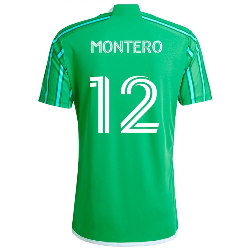 Kinder Fredy Montero #12 Grün Weiß Heimtrikot Trikot 2024/25 T-Shirt Österreich