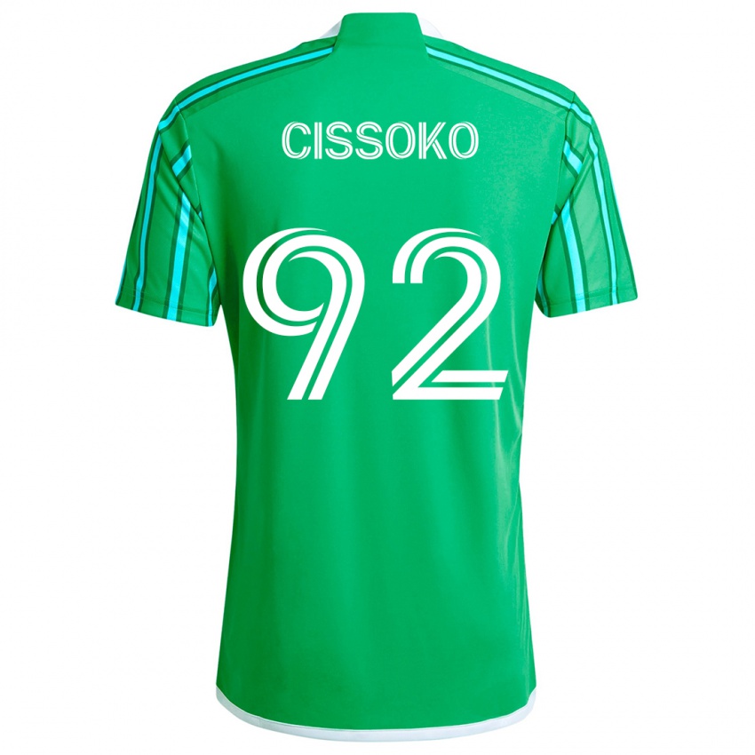 Kinder Abdoulaye Cissoko #92 Grün Weiß Heimtrikot Trikot 2024/25 T-Shirt Österreich