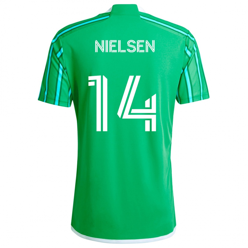 Kinder Taylor Nielsen #14 Grün Weiß Heimtrikot Trikot 2024/25 T-Shirt Österreich