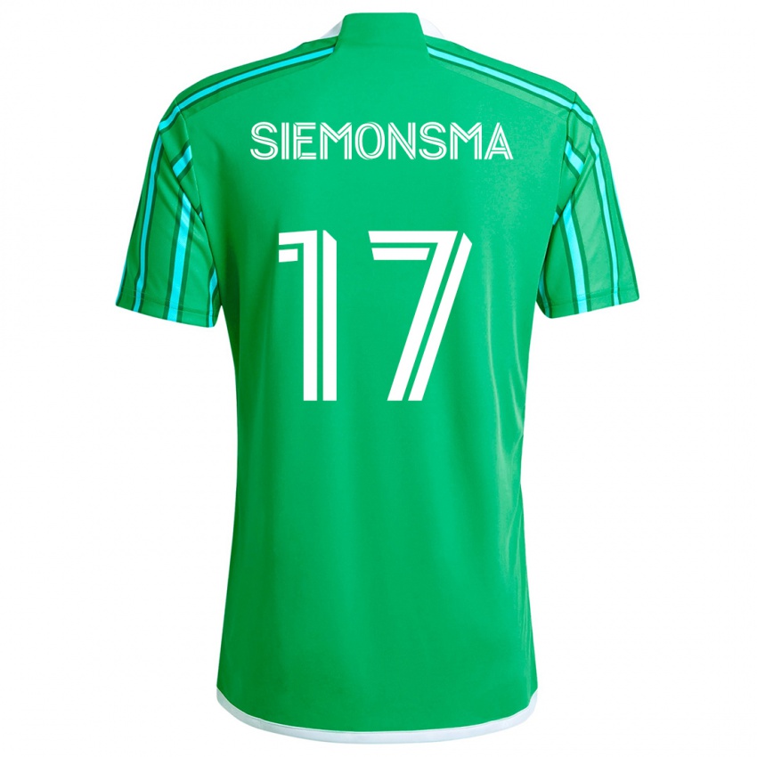 Kinder Sianna Siemonsma #17 Grün Weiß Heimtrikot Trikot 2024/25 T-Shirt Österreich