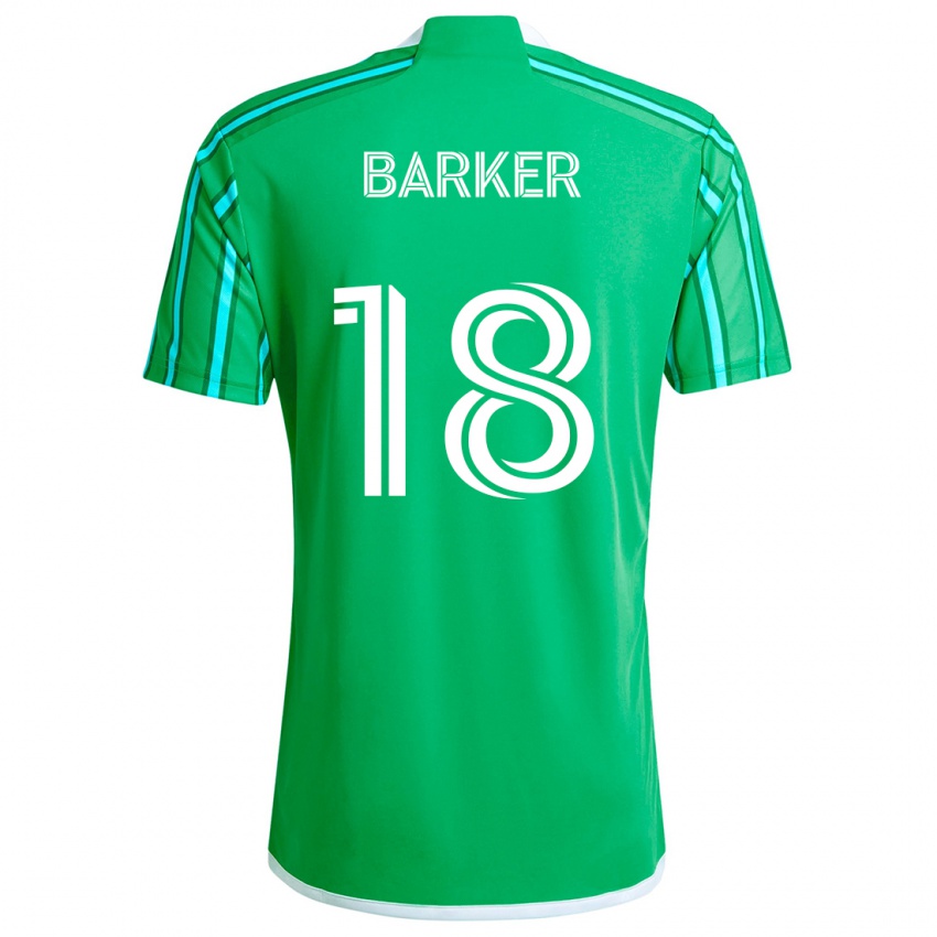 Kinder Alicia Barker #18 Grün Weiß Heimtrikot Trikot 2024/25 T-Shirt Österreich