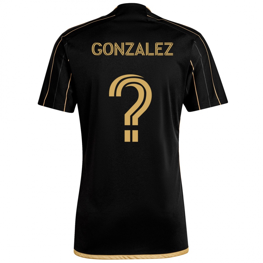 Kinder Mario González #0 Schwarzes Gold Heimtrikot Trikot 2024/25 T-Shirt Österreich