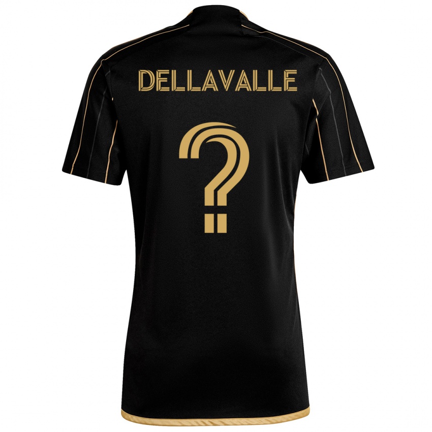 Kinder Lorenzo Dellavalle #0 Schwarzes Gold Heimtrikot Trikot 2024/25 T-Shirt Österreich