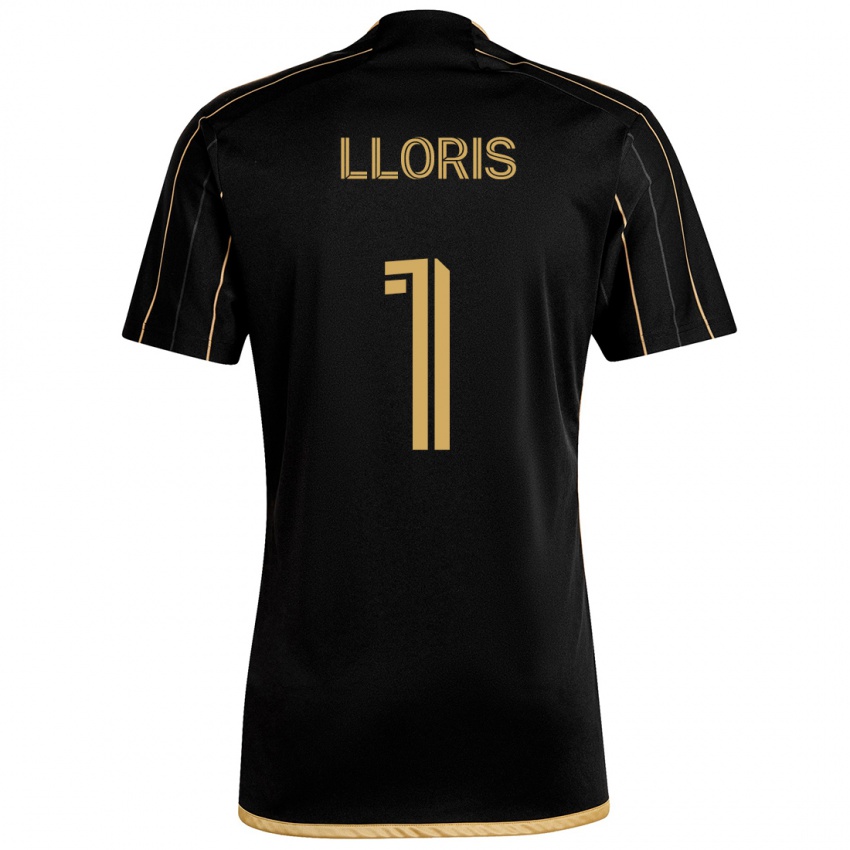 Kinder Hugo Lloris #1 Schwarzes Gold Heimtrikot Trikot 2024/25 T-Shirt Österreich