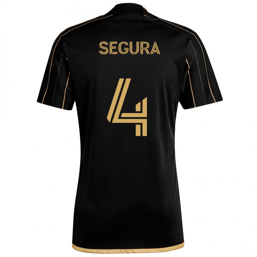 Kinder Eddie Segura #4 Schwarzes Gold Heimtrikot Trikot 2024/25 T-Shirt Österreich