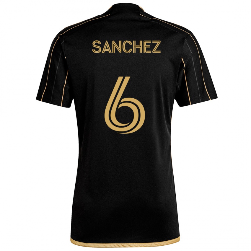 Kinder Ilie Sánchez #6 Schwarzes Gold Heimtrikot Trikot 2024/25 T-Shirt Österreich