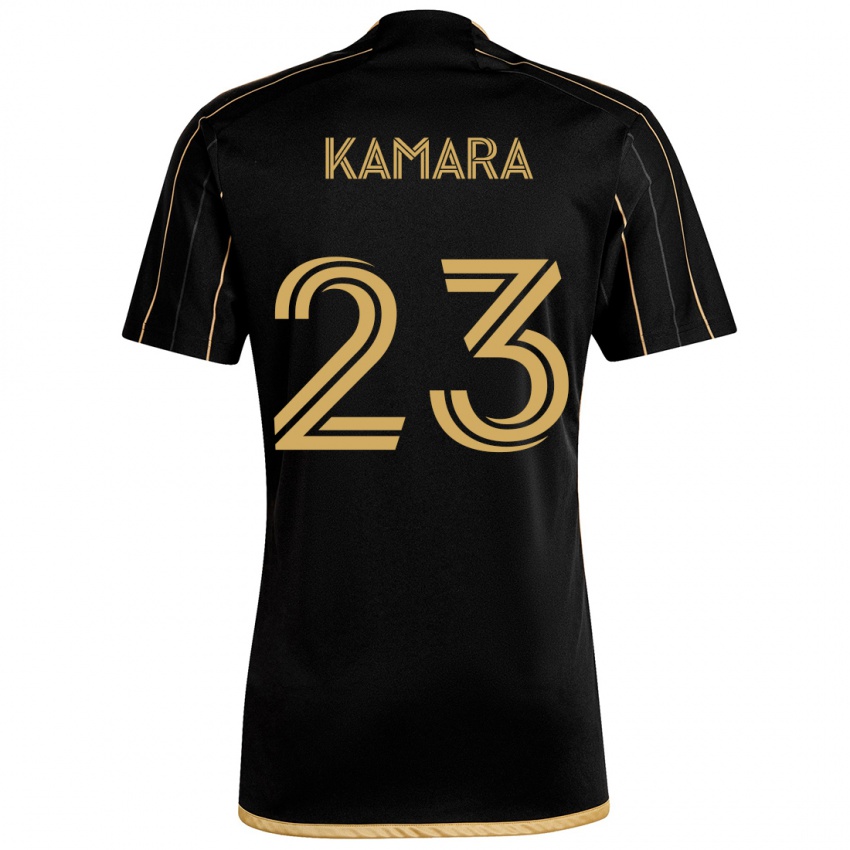 Kinder Kei Kamara #23 Schwarzes Gold Heimtrikot Trikot 2024/25 T-Shirt Österreich