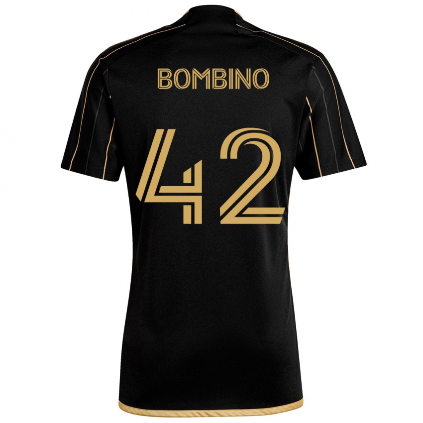 Kinder Luca Bombino #42 Schwarzes Gold Heimtrikot Trikot 2024/25 T-Shirt Österreich