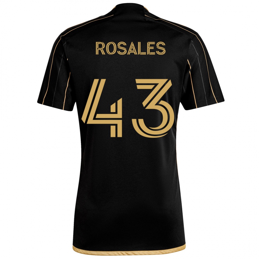 Kinder Diego Rosales #43 Schwarzes Gold Heimtrikot Trikot 2024/25 T-Shirt Österreich