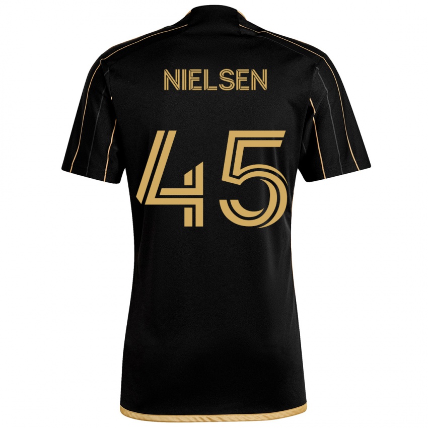 Kinder Kenny Nielsen #45 Schwarzes Gold Heimtrikot Trikot 2024/25 T-Shirt Österreich