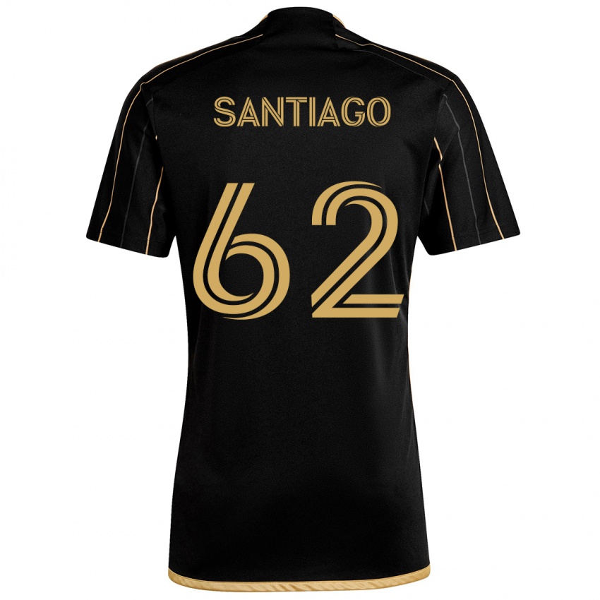 Kinder Joshua Santiago #62 Schwarzes Gold Heimtrikot Trikot 2024/25 T-Shirt Österreich