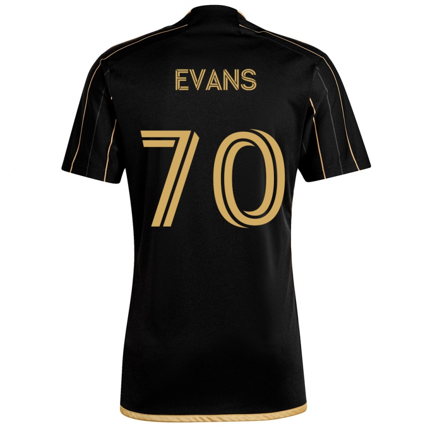 Kinder Matthew Evans #70 Schwarzes Gold Heimtrikot Trikot 2024/25 T-Shirt Österreich