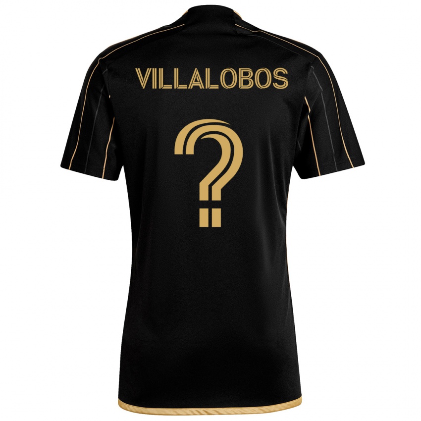 Kinder Kristian Villalobos #0 Schwarzes Gold Heimtrikot Trikot 2024/25 T-Shirt Österreich