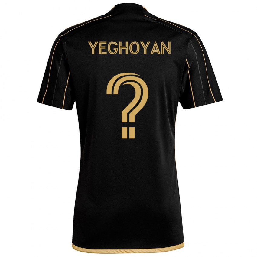 Kinder David Yeghoyan #0 Schwarzes Gold Heimtrikot Trikot 2024/25 T-Shirt Österreich