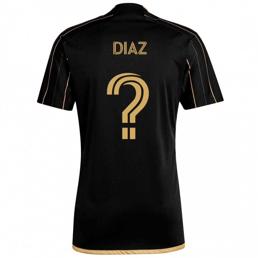 Kinder Christian Díaz #0 Schwarzes Gold Heimtrikot Trikot 2024/25 T-Shirt Österreich