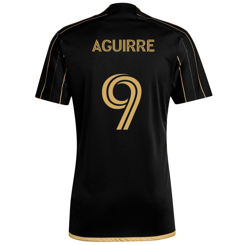 Kinder Dustin Aguirre #9 Schwarzes Gold Heimtrikot Trikot 2024/25 T-Shirt Österreich